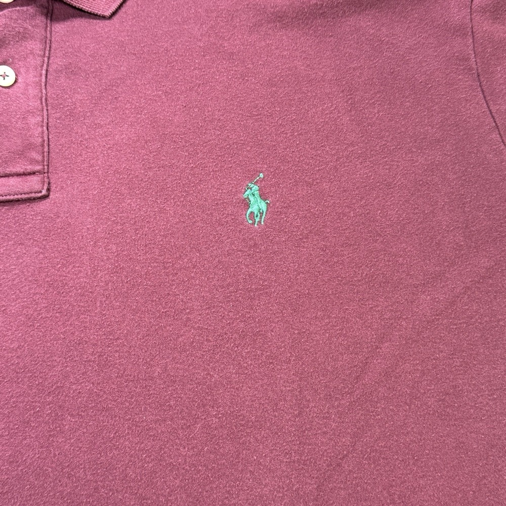 Polo Ralph Lauren Polo Shirt XXL Maroon Classic Fit‎ Vintage Prep Ivy Style - Picture 4 of 7